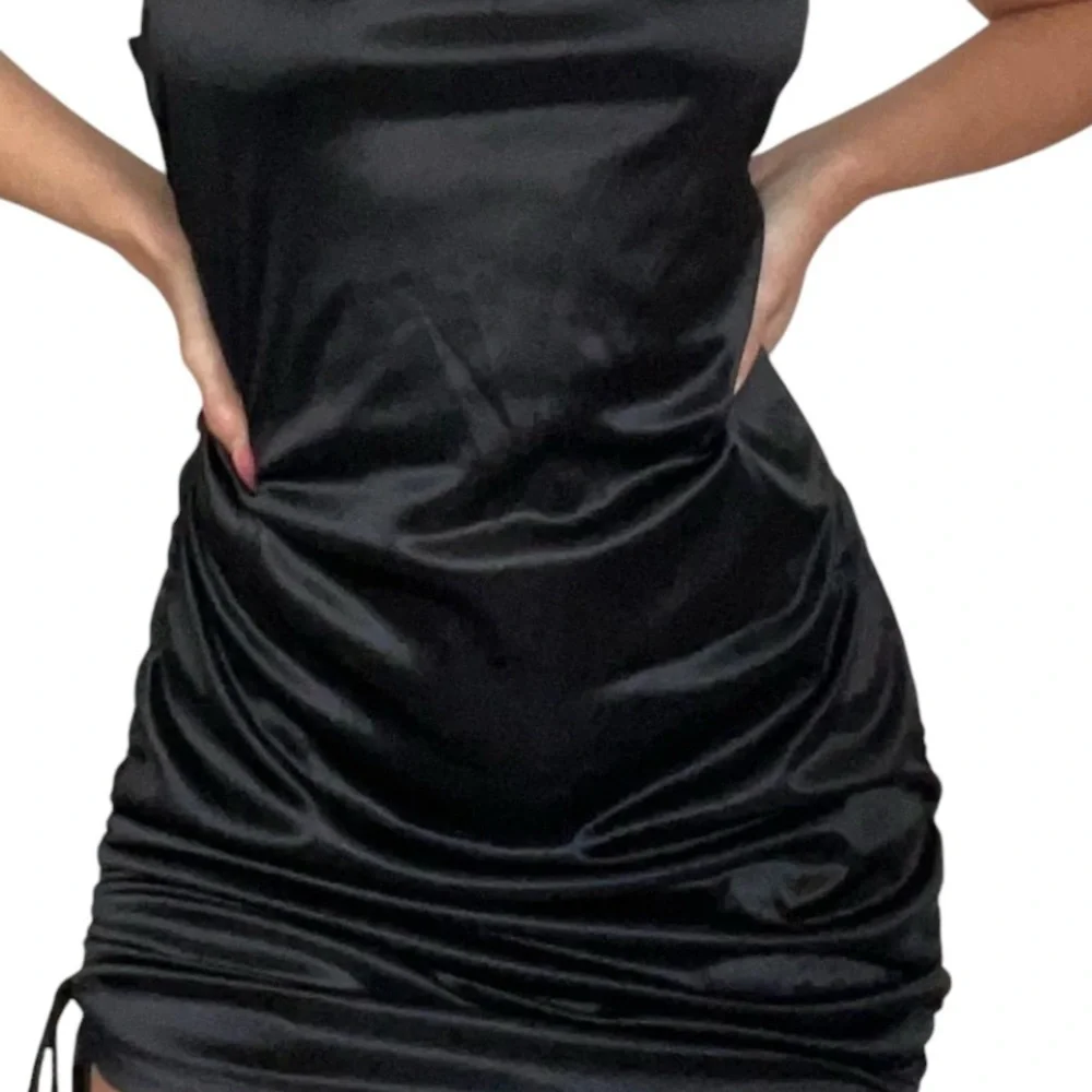 Francesca’s black satin slip mini and midi dress size medium NWT $48